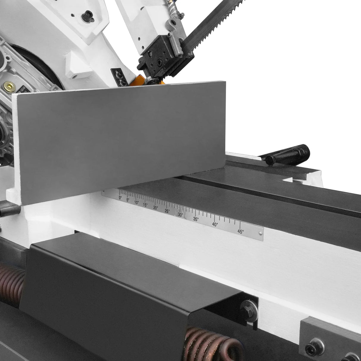 MechMaxx Metal Cutting Band Saw, 10" Round / 18"x5" Rectangular Capacity, 2HP 1.5kW Motor, 4-Speed (35-114 MPM), Horizontal Bandsaw with 0-45° Swivel, Hydraulic Downfeed, 230V 1PH 60Hz, Industrial Grade for Steel, Aluminum & Alloys BS-1018B