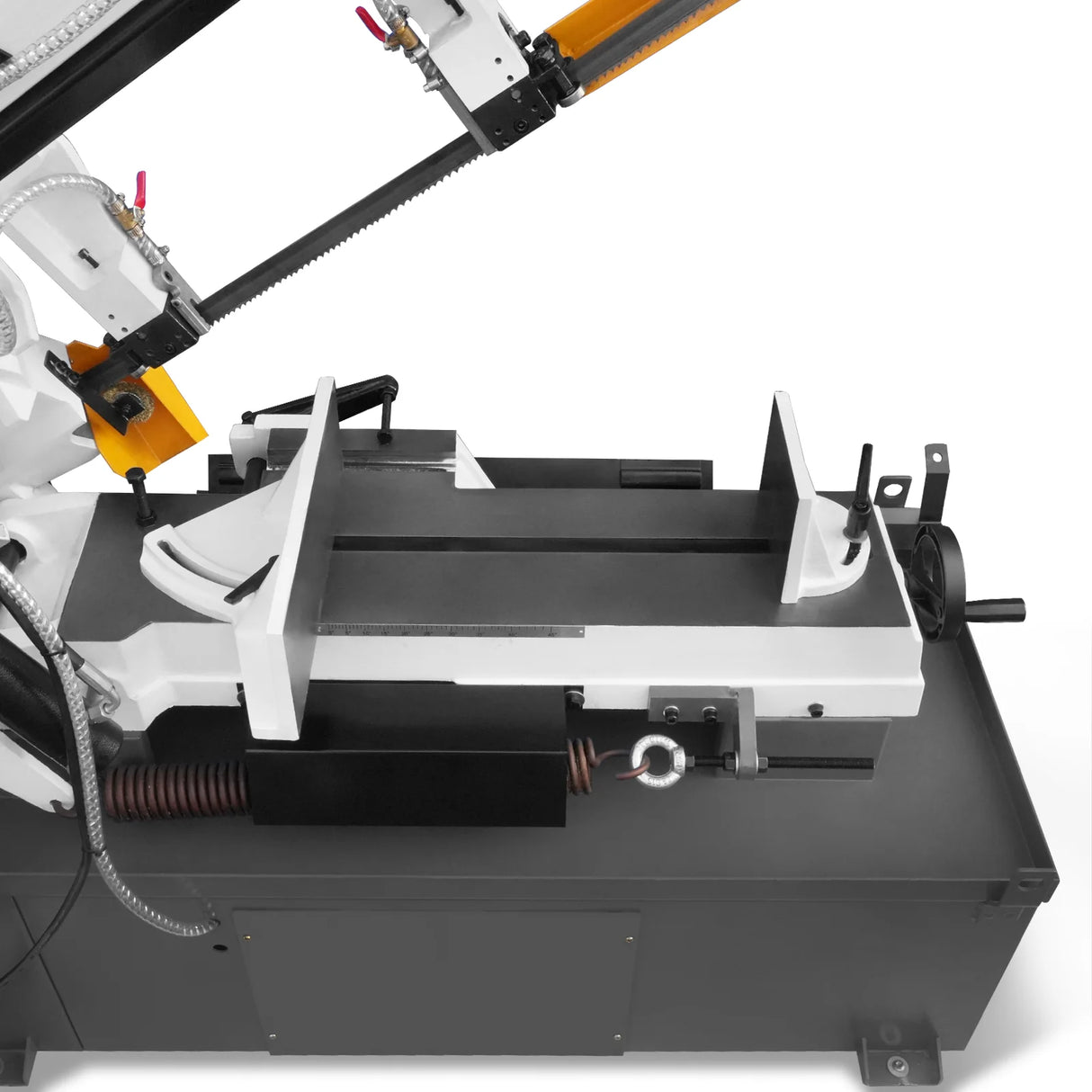 MechMaxx Metal Cutting Band Saw, 10" Round / 18"x5" Rectangular Capacity, 2HP 1.5kW Motor, 4-Speed (35-114 MPM), Horizontal Bandsaw with 0-45° Swivel, Hydraulic Downfeed, 230V 1PH 60Hz, Industrial Grade for Steel, Aluminum & Alloys BS-1018B