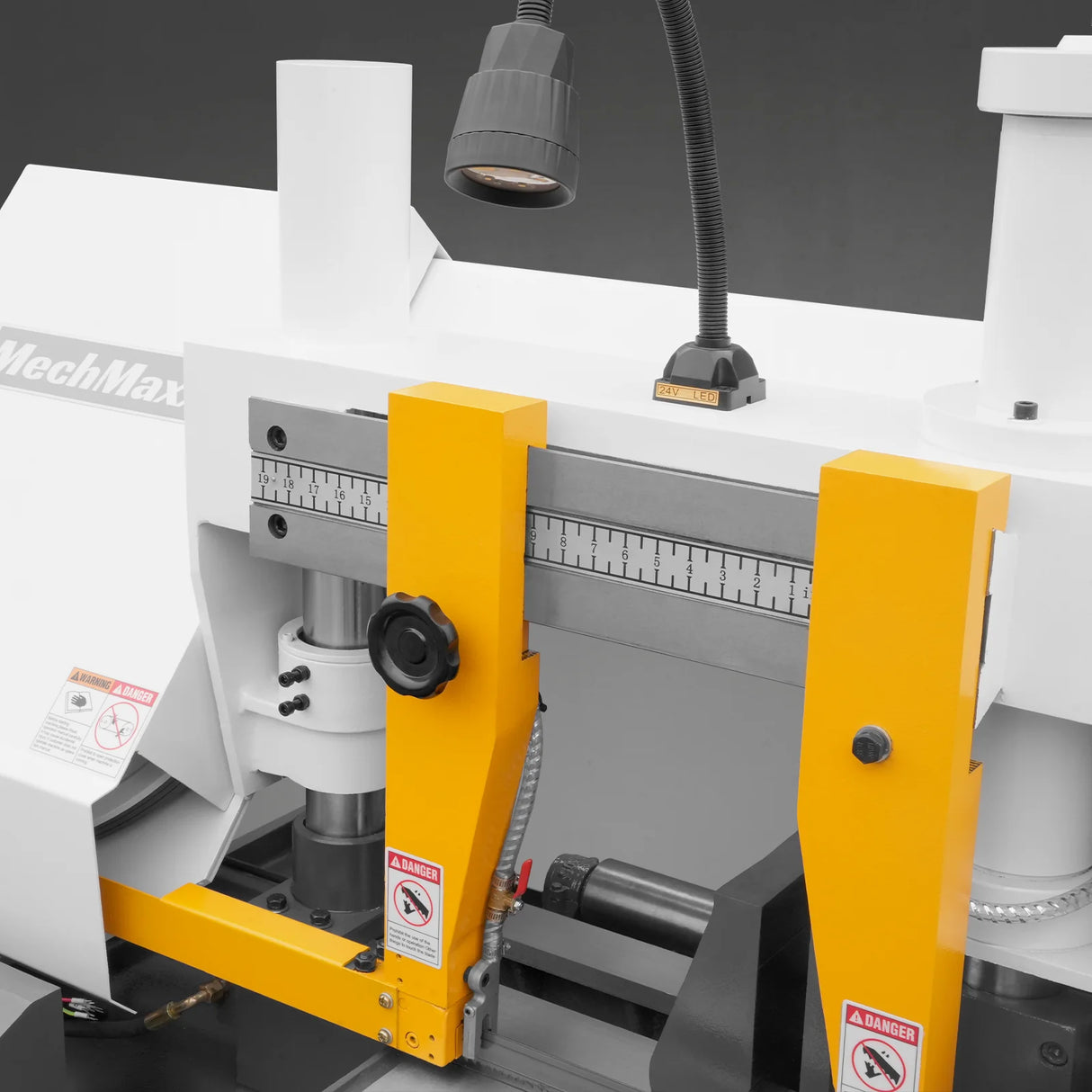 MechMaxx 13" Double Column Horizontal Metal Cutting Band Saw | Hydraulic Feed | 3‑Speed | 2.2/2.8kW Industrial Metal Saw for Fabrication, Steel, Alloy, Carbon Steel GH4235