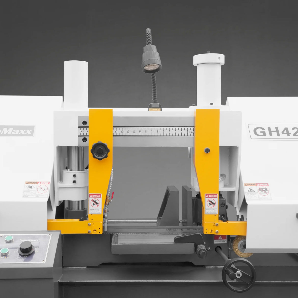 MechMaxx 13" Double Column Horizontal Metal Cutting Band Saw | Hydraulic Feed | 3‑Speed | 2.2/2.8kW Industrial Metal Saw for Fabrication, Steel, Alloy, Carbon Steel GH4235