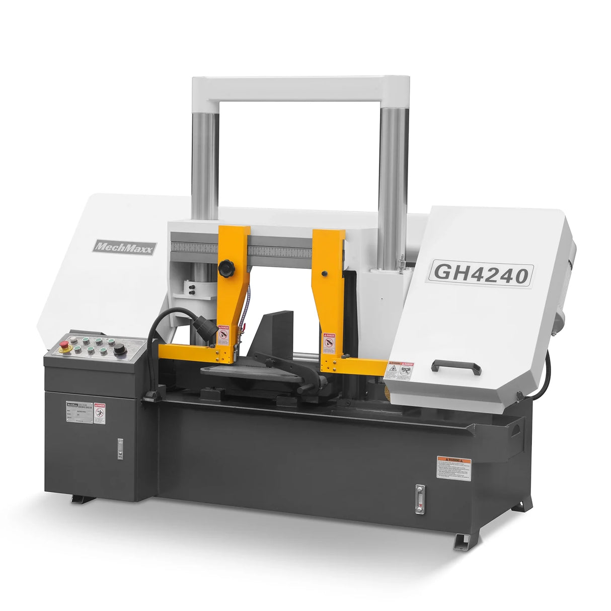 MechMaxx 15.7" Industrial Horizontal Metal Cutting Band Saw, Hydraulic Feed, 3.0/4.0 kW Motor, Manual Clamping, for Steel, Alloy, Metal Fabrication GH4240