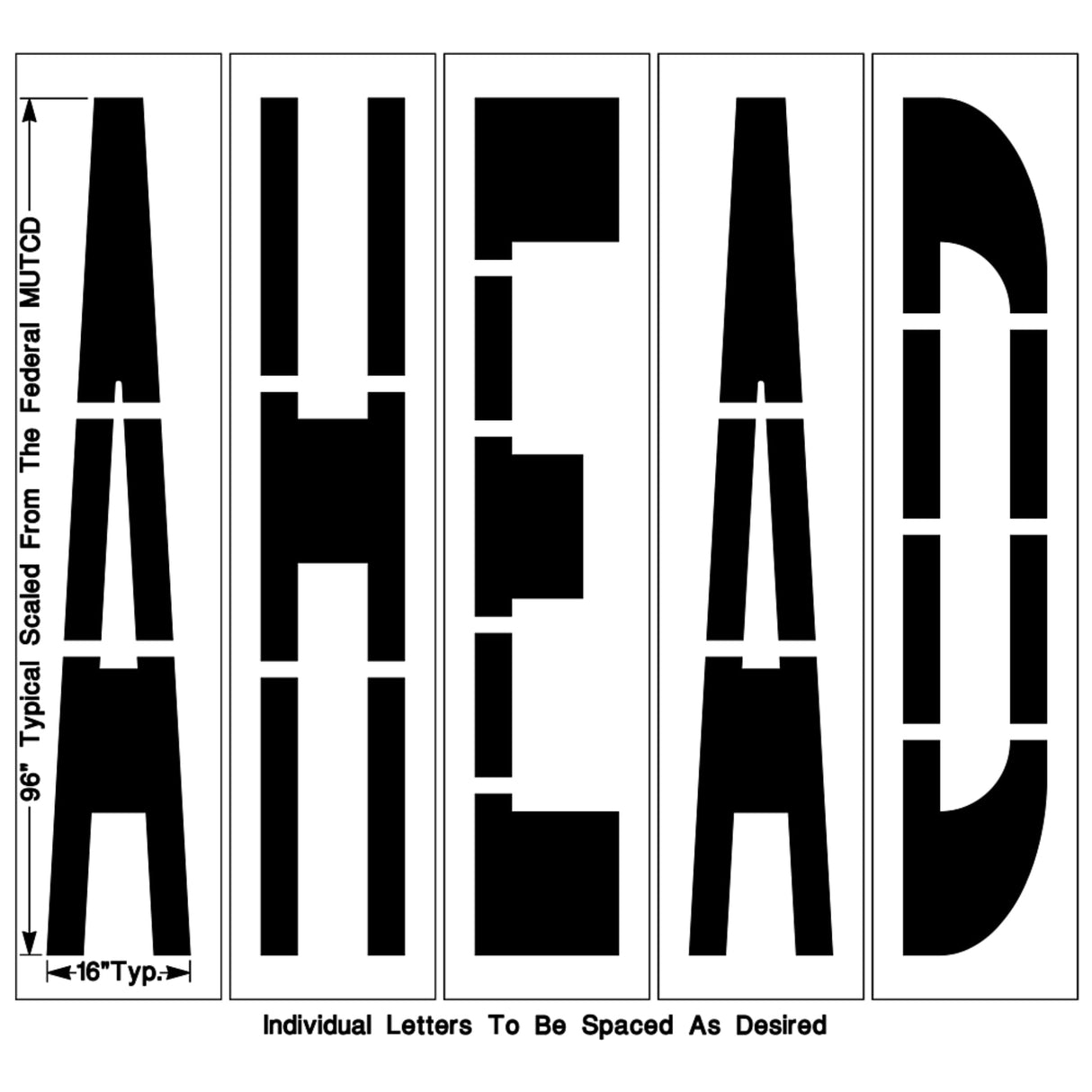 Newstripe Federal AHEAD Stencil