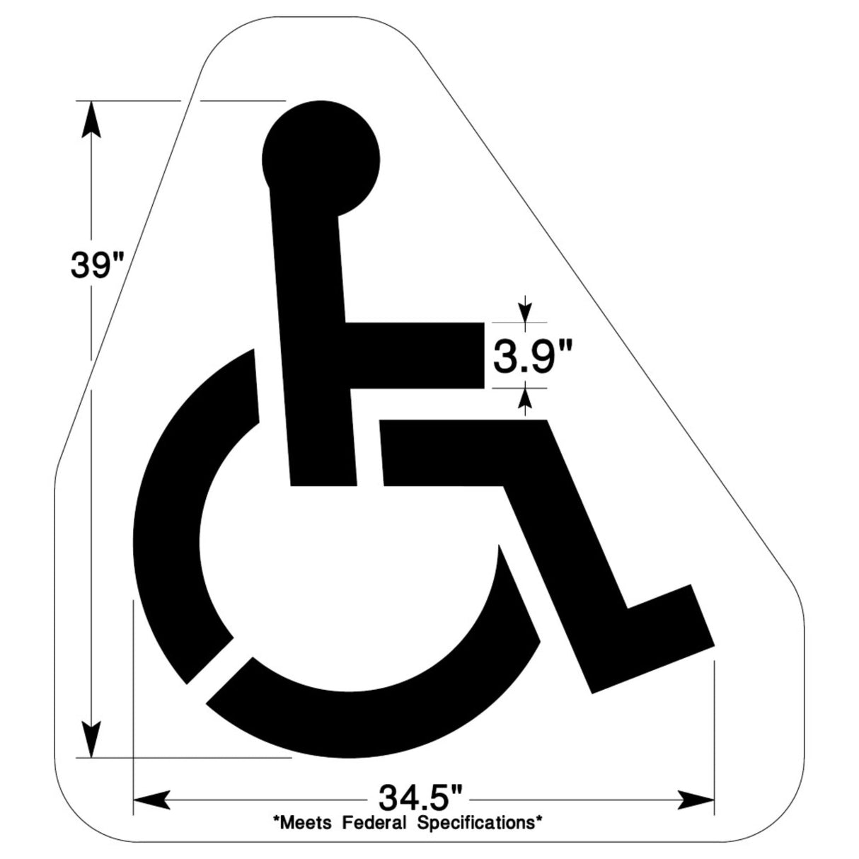 Newstripe Handicap Symbol Stencil