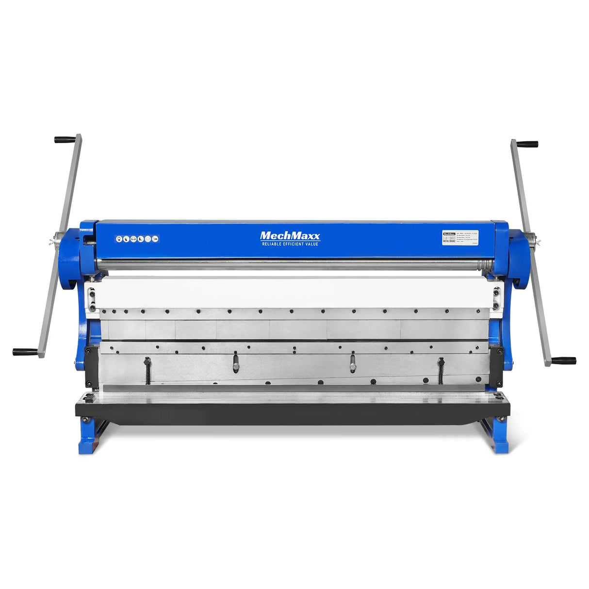 MechMaxx 52-inch 3-in-1 Heavy Duty Pan and Box Brake – Slip Roll, Shear, Bending Machine for Sheet Metal, 16 Gauge Mild Steel, Adjustable Fingers, Heavy Duty, Metalworking, Fabrication, Rolling, Bending MMCB5216