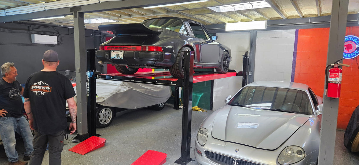 Olympic Equipment 6,000 lb Compact Portable Storage 4-Post Car Lift 4PC-6