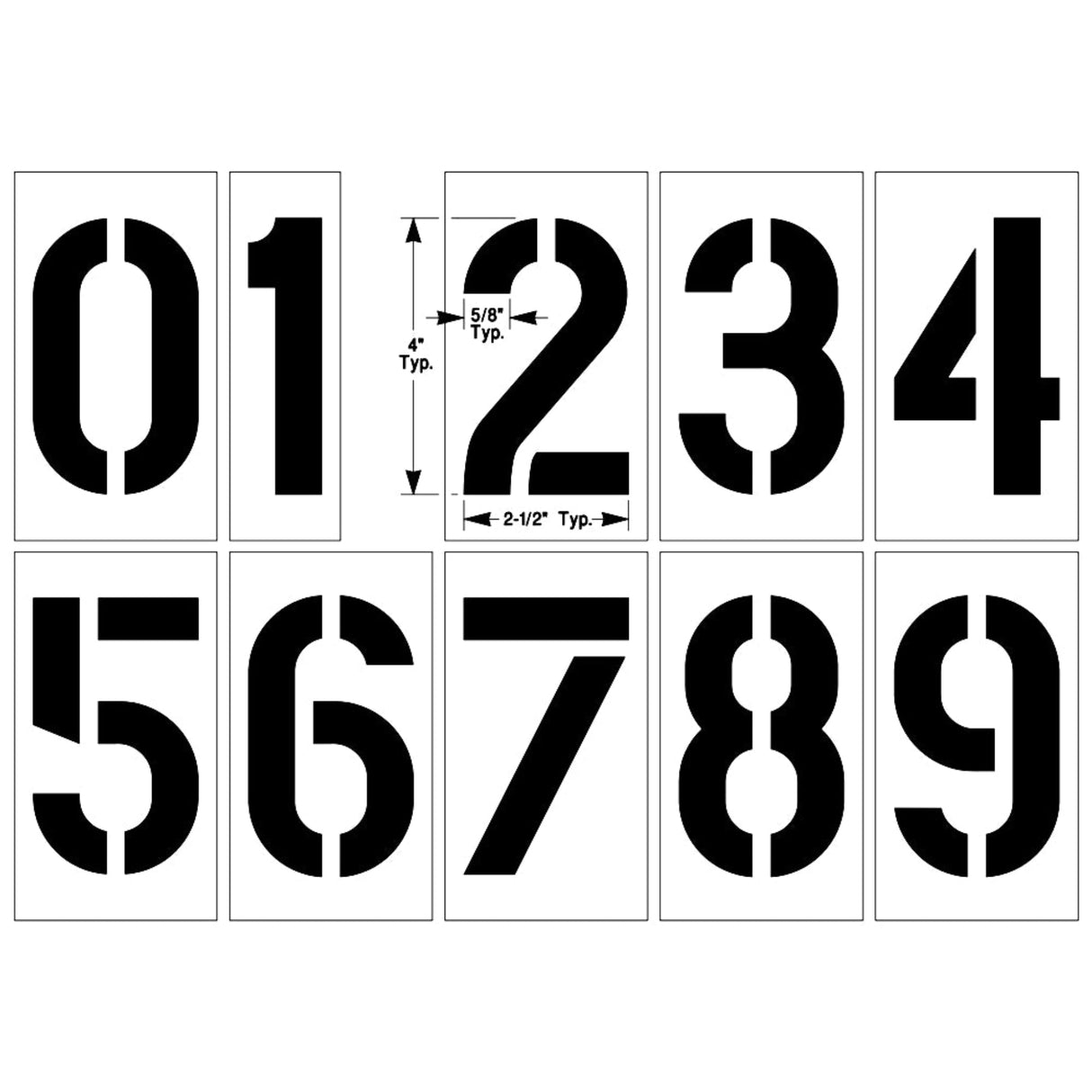 Newstripe Number Stencil Kit