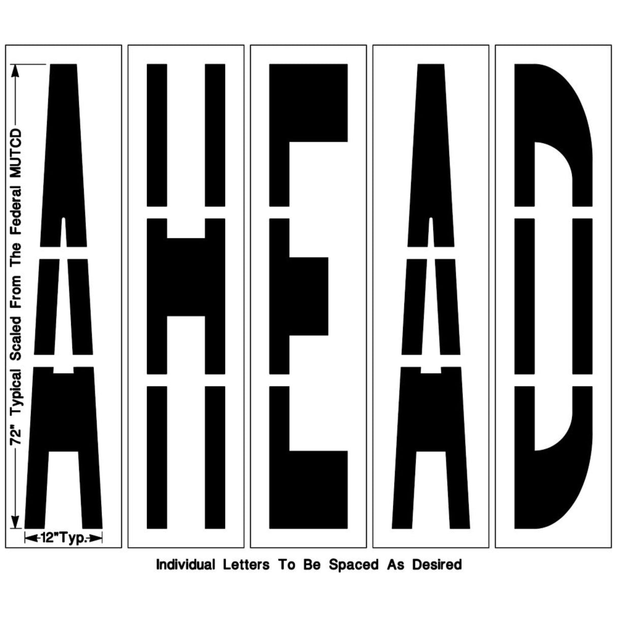 Newstripe Federal AHEAD Stencil