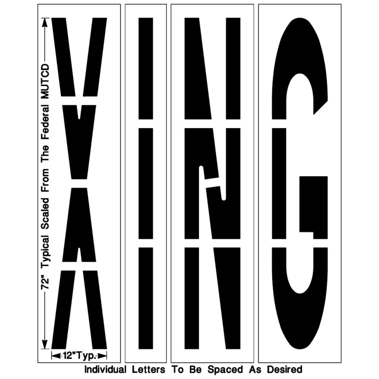 Newstripe Federal XING Stencil