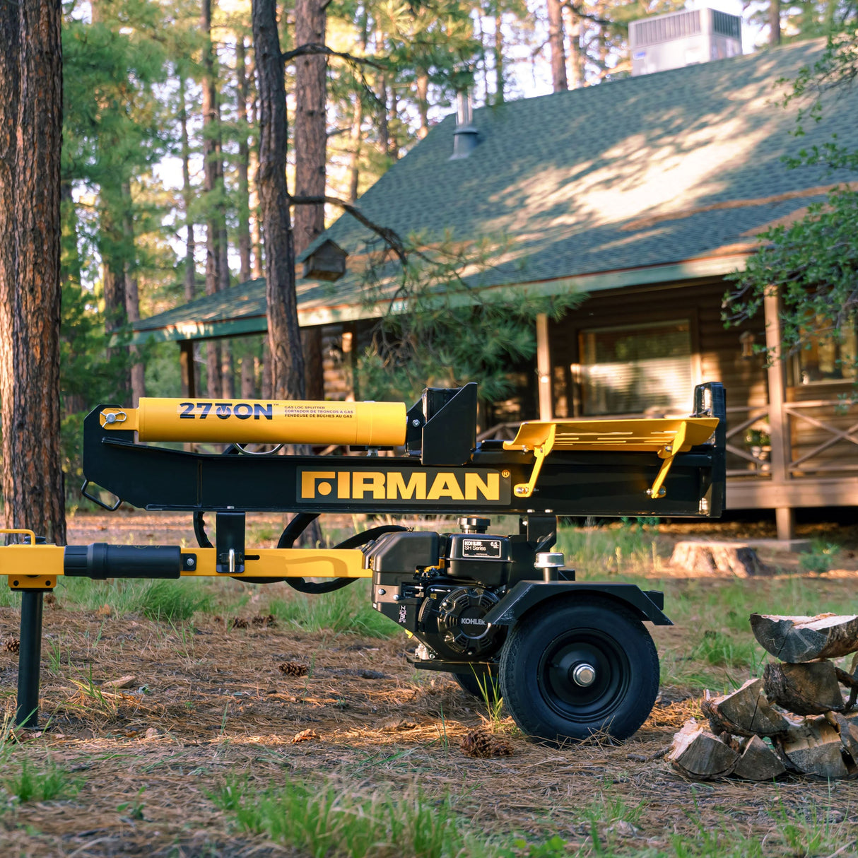 27-Ton Gas Powered Hydraulic Log Splitter