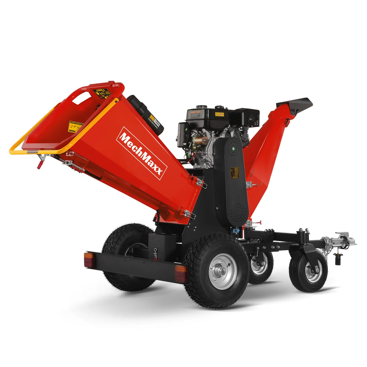 MechMaxx 6 inch ZONSEN E-Start 459cc 15hp Gas Powered 4 - Wheel Drum Wood Chipper with Taillight , B150