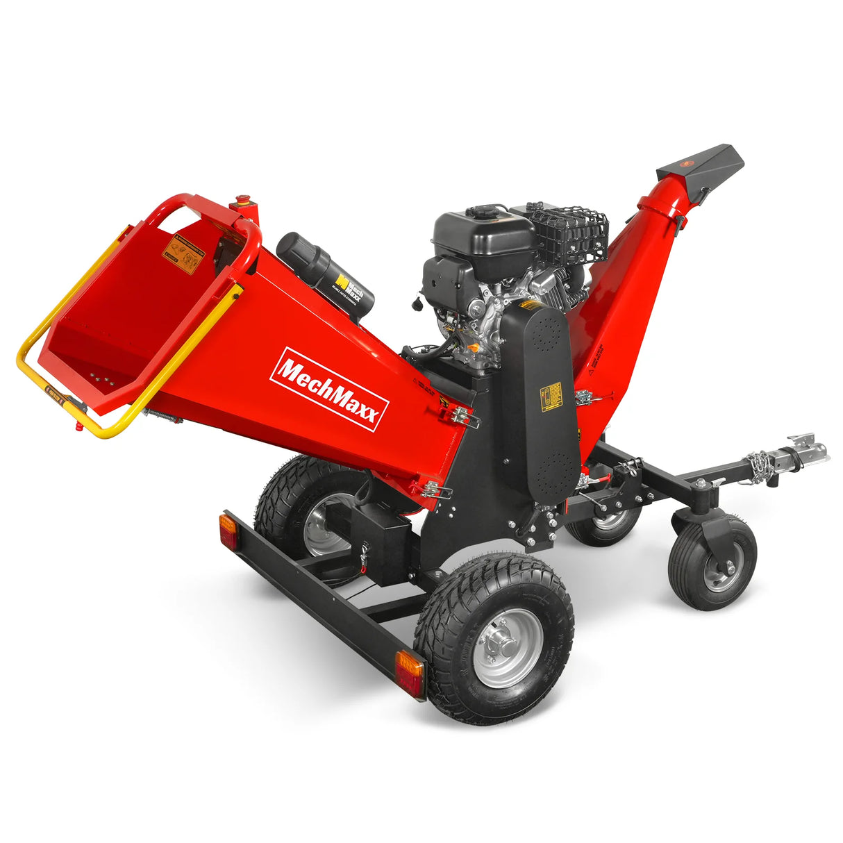 MechMaxx 6 inch ZONSEN E-Start 459cc 15hp Gas Powered 4 - Wheel Drum Wood Chipper with Taillight , B150
