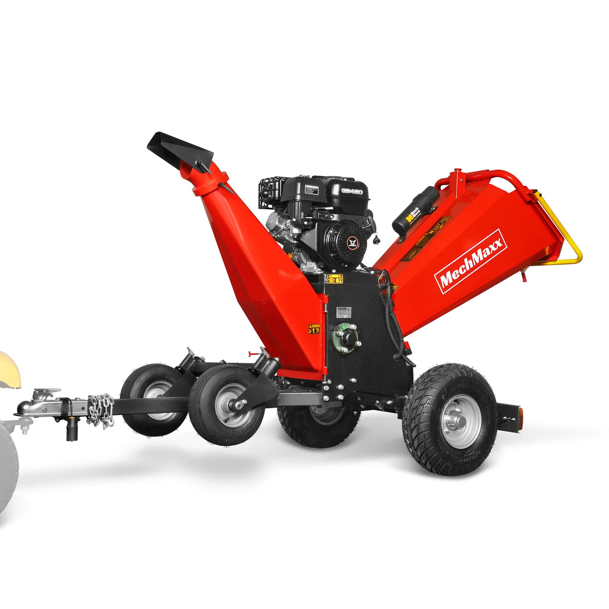 MechMaxx 6 inch ZONSEN E-Start 459cc 15hp Gas Powered 4 - Wheel Drum Wood Chipper with Taillight , B150