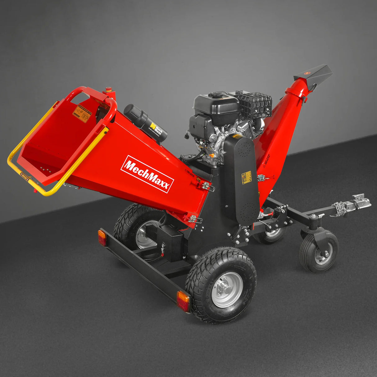 MechMaxx 6 inch ZONSEN E-Start 459cc 15hp Gas Powered 4 - Wheel Drum Wood Chipper with Taillight , B150