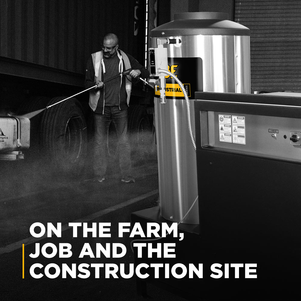 2,000 PSI 4.0 GPM Hot Water Electric Pressure Washer with 5.0 HP 460 Volt Baldor Motor and General Triplex Pump- 64HD-3-460