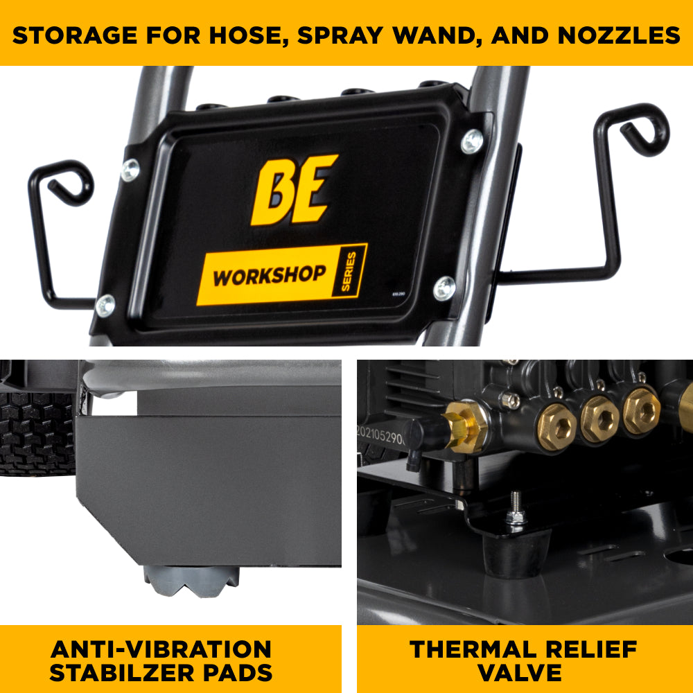 1,500 PSI 1.6 GPM 1.5 HP Electric Pressure Washer with Powerease Motor and Triplex Pump - B1515EN