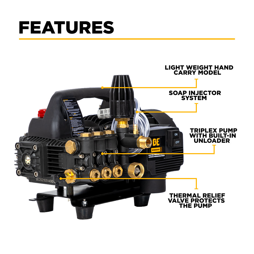 1,500 PSI 1.6 GPM 1.5 HP Portable Electric Pressure Washer – P1515EPN