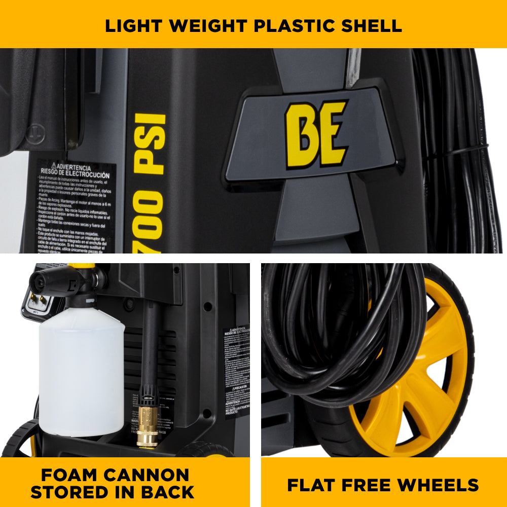 1,700 PSI 1.7 GPM Electric Power Washer with Powerease Motor and AR Axial Pump - P1715EN