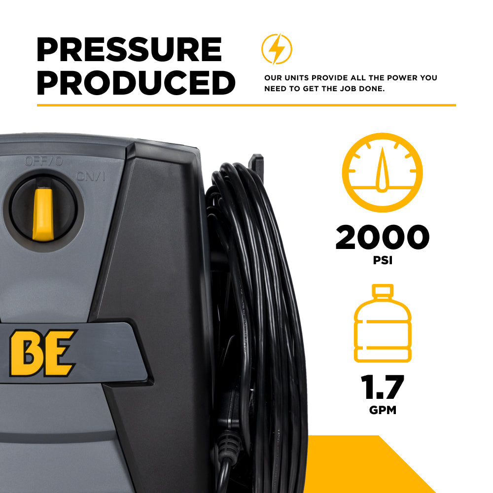 2,000 PSI 1.7 GPM Cold Water Corded Electric Pressure Washer - P1915EN