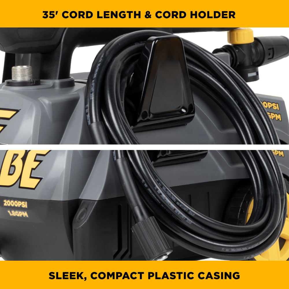 2,000 PSI 1.8 GPM Cold Water Corded Electric Pressure Washer - P2018EN