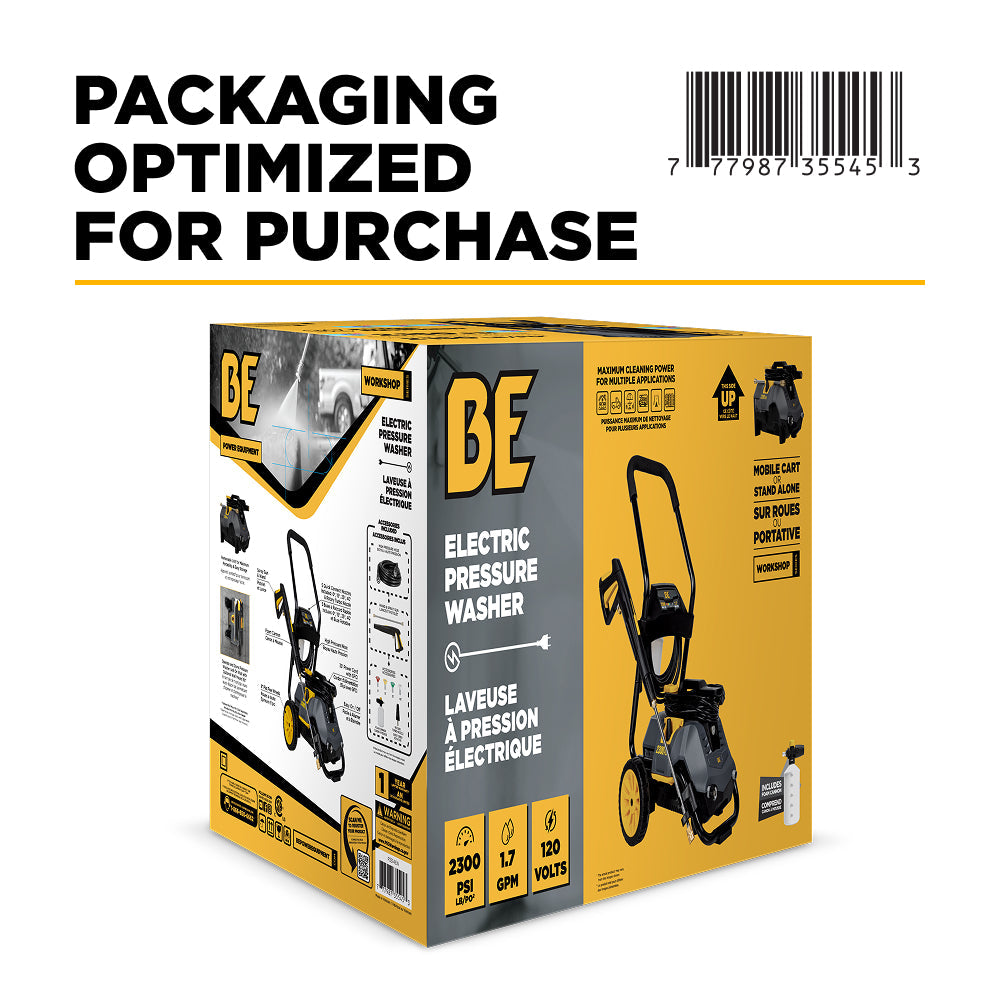 2,300 PSI 1.7 GPM Electric Pressure Washer with Powerease Motor and AR Axial Pump - P2314EN