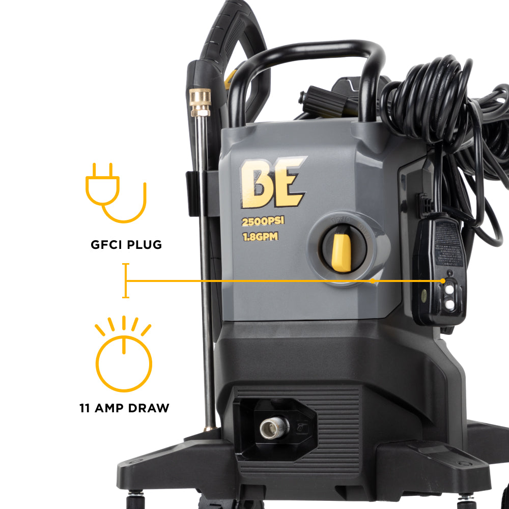 2,350 PSI 1.8 GPM Cold Water Corded Electric Pressure Washer with 4-Wheel 360° Steering - P2318EN
