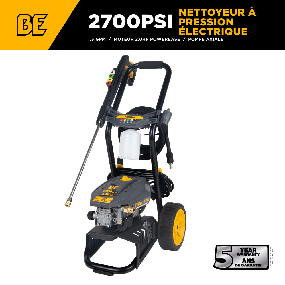 2,700 PSI 1.3 GPM Cold Water Corded Electric Pressure Washer - P2713EN