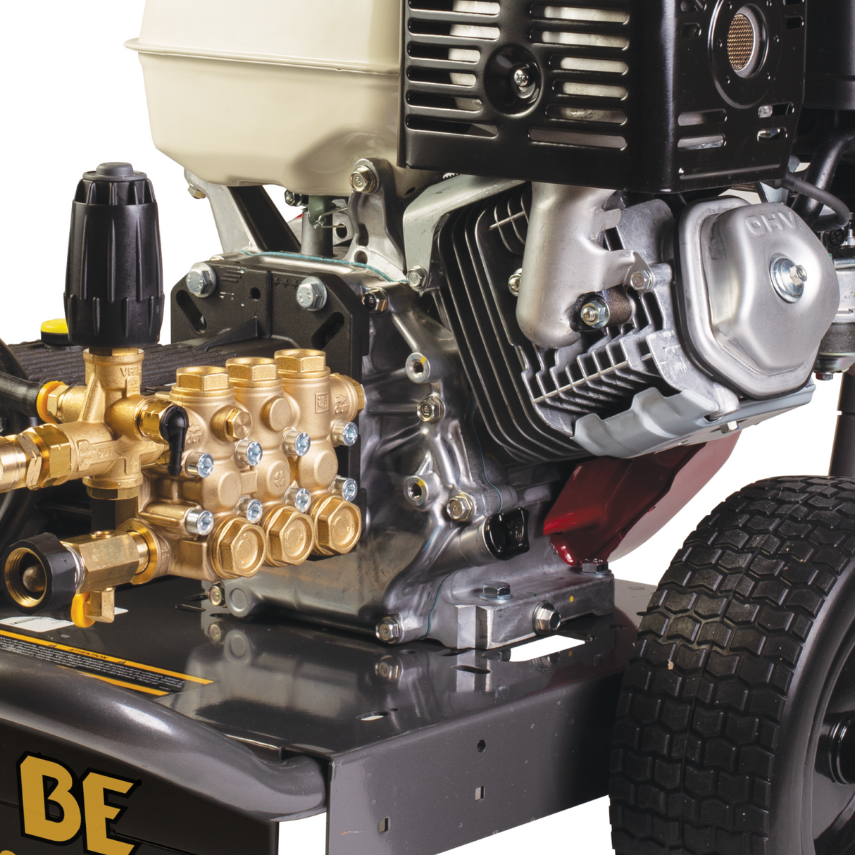 4,200 PSI 4.2 GPM Cold Water Gas Pressure Washer Honda GX390 Engine and General Triplex External Unloader Pump - B4213HGS