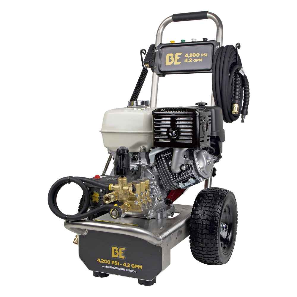 4,200 PSI 4.2 GPM Cold Water Gas Pressure Washer with Honda GX390 Engine and CP Triplex Pump on Stainless Steel Frame - B4213HSAS