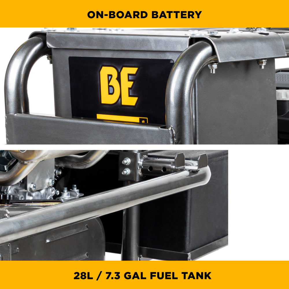 5,100 PSI 5.5 GPM Cold Water Gas Pressure Washer with Honda GX690 Electric Start Engine and CP Belt Drive Triplex Pump on Roll Cage Frame - B5024HEBAS
