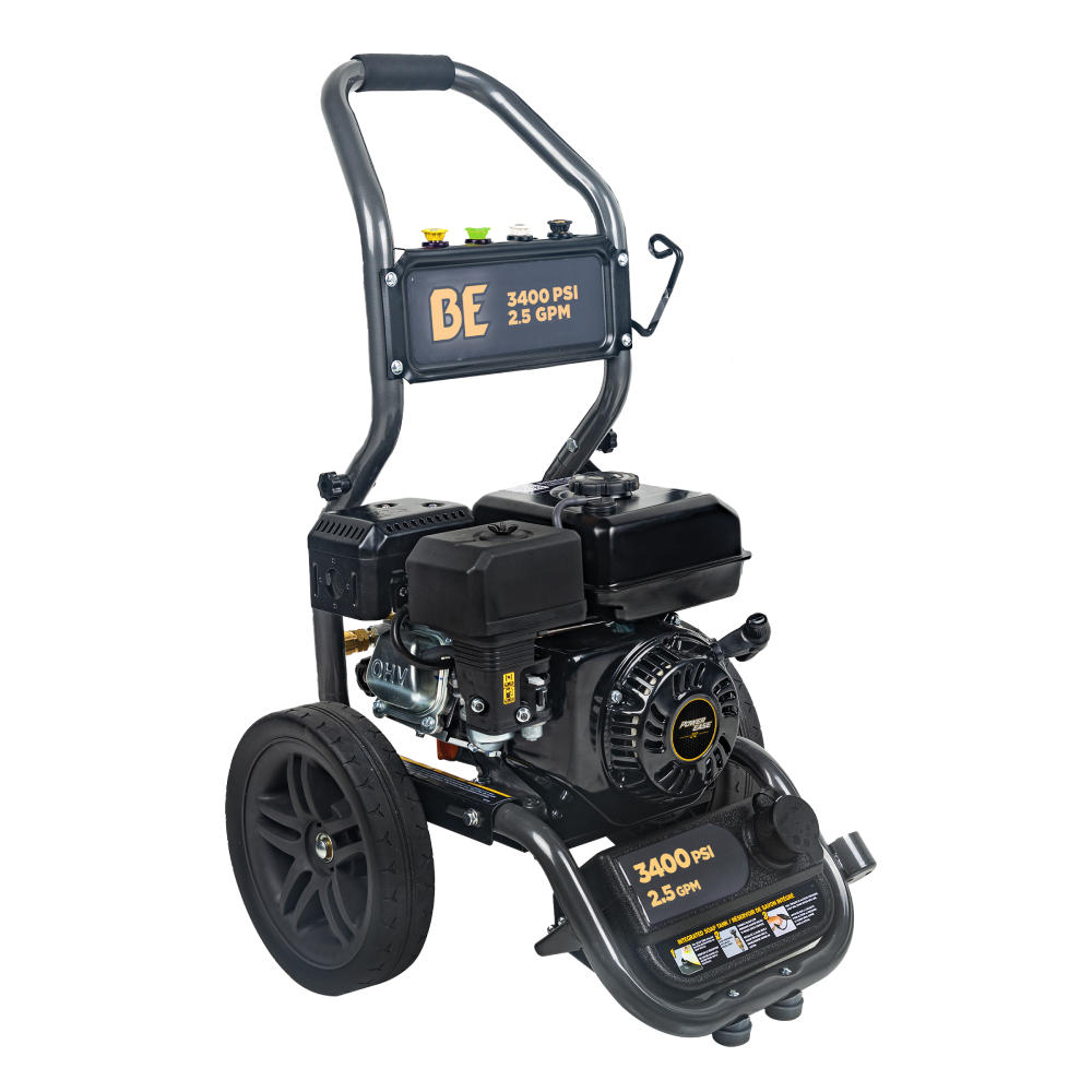 3,400PSI 2.5GPM Cold Water Gas Pressure Washer Powerease 223cc Engine and CP Axial Pump - BE3475PX