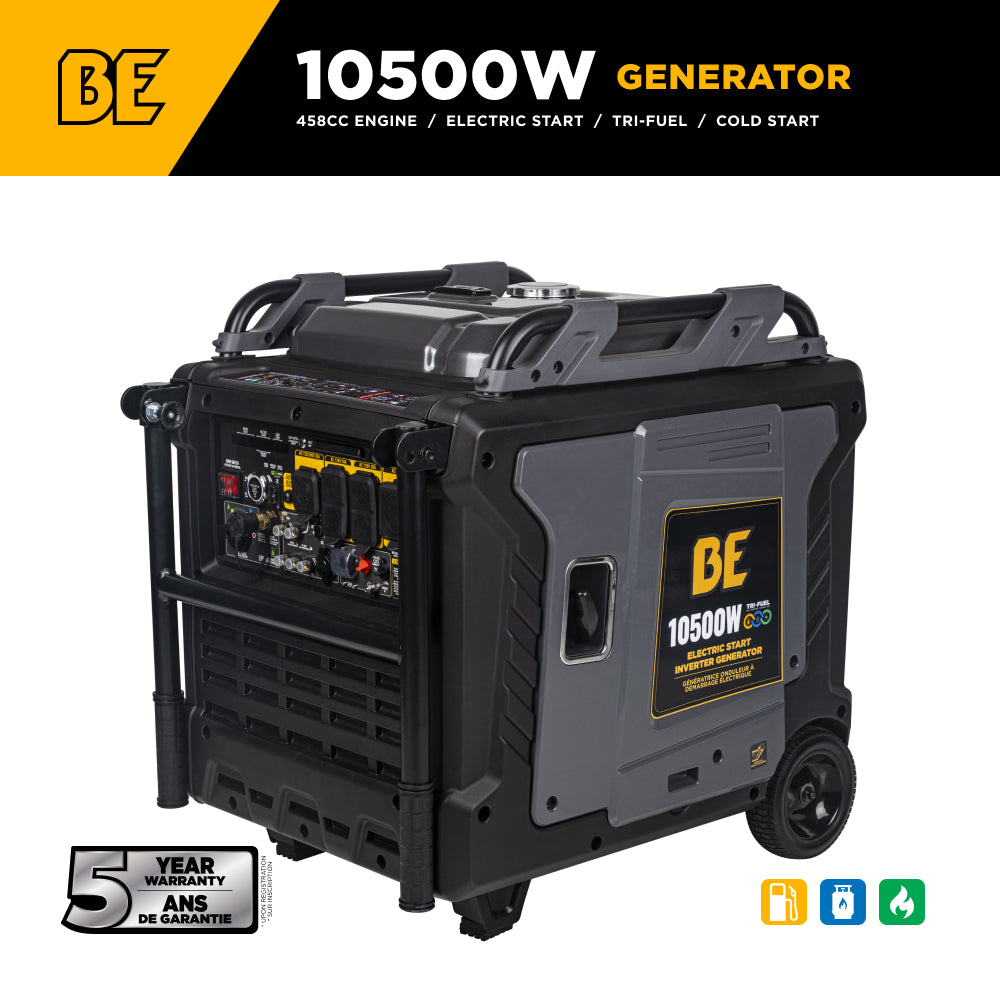 10,500 Watt Tri-Fuel Digital Inverter Generator - BE10500IT