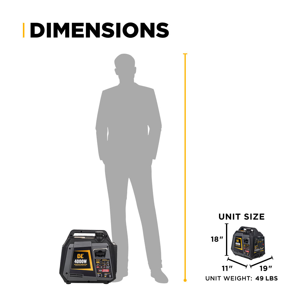 4,000 Watt Digital Inverter Generator - BE4000I