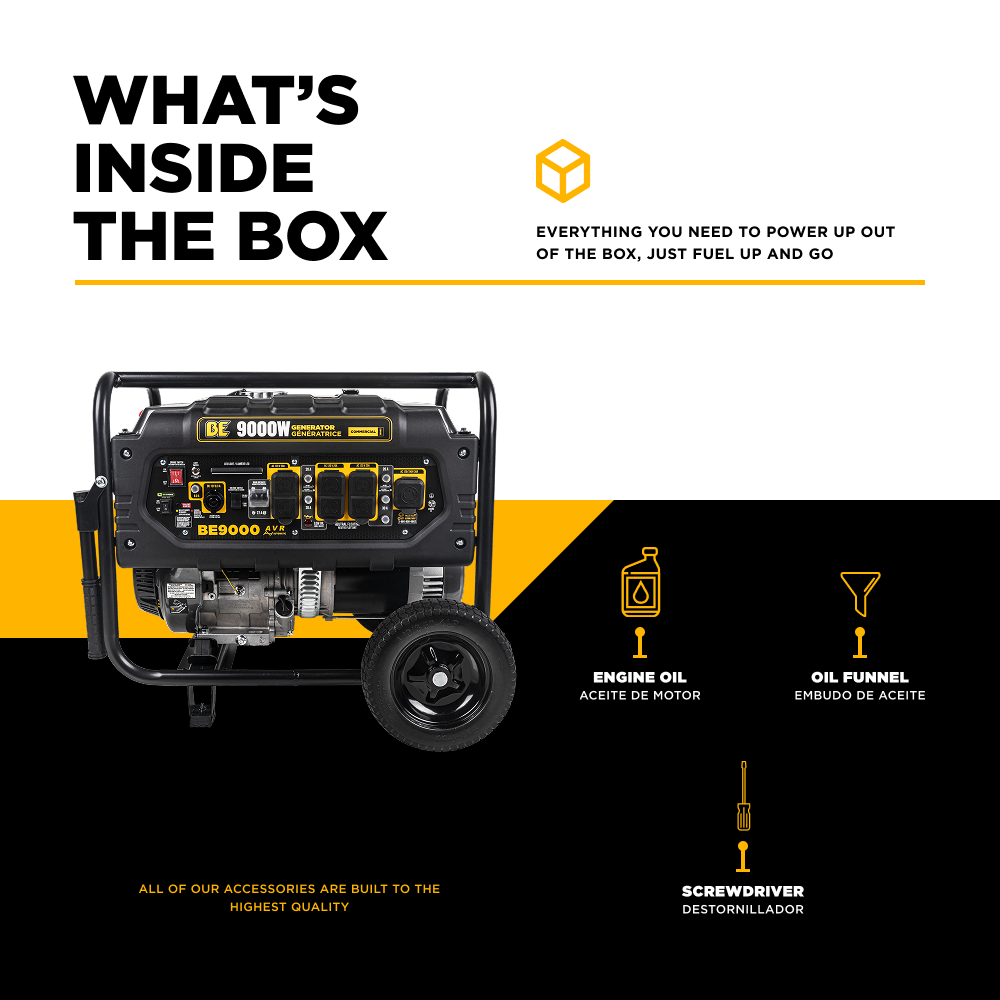 9,000 Watt Generator - BE9000