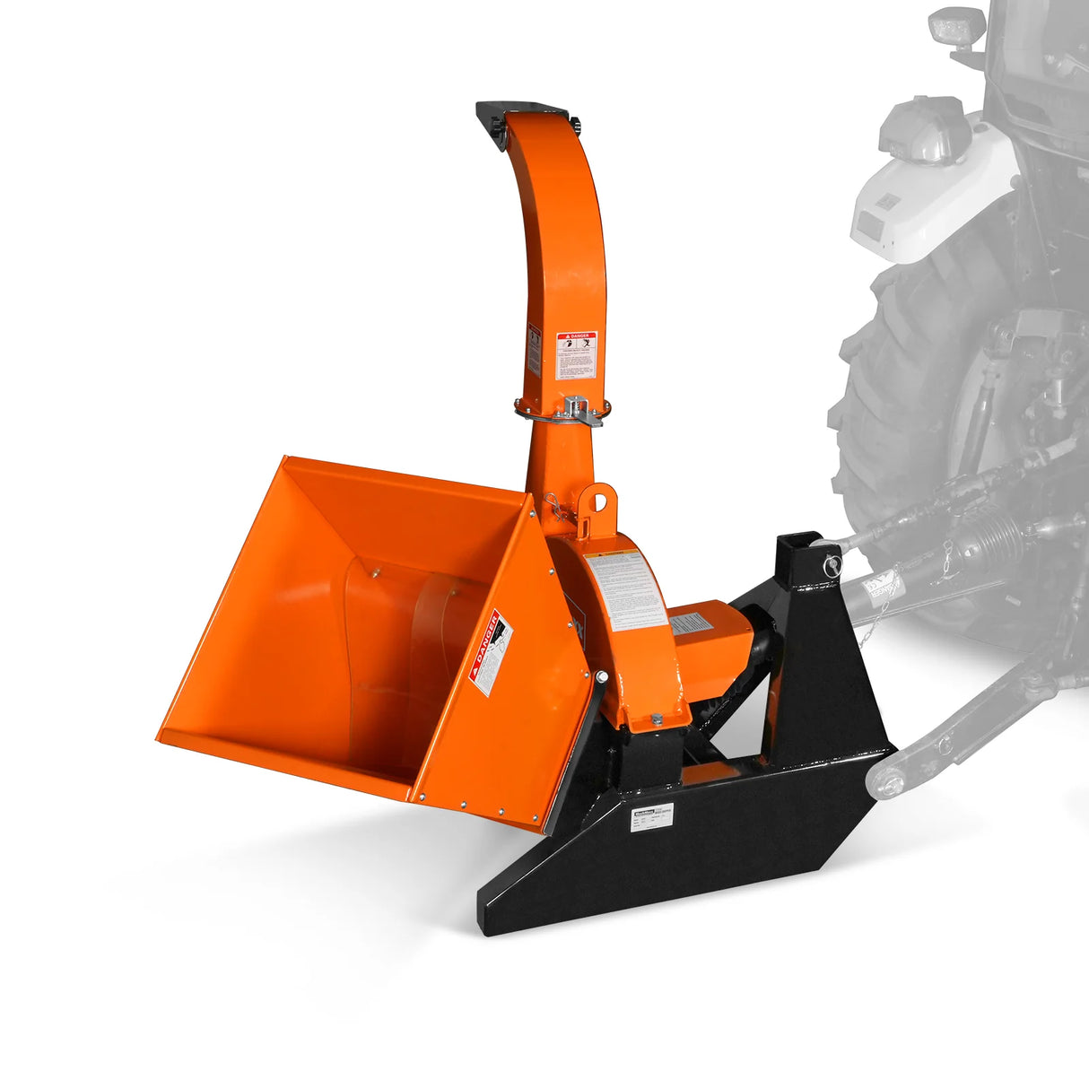 MechMaxx 3-Point PTO Stump Grinder & Wood Chipper Bundle – Orange