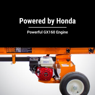 Brave Tow Behind Log Splitter 24-Ton Vertical/Horizontal Portable Gas with Honda GX160