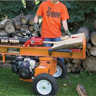 Brave Tow Behind Log Splitter 24-Ton Vertical/Horizontal Portable Gas with Honda GC160