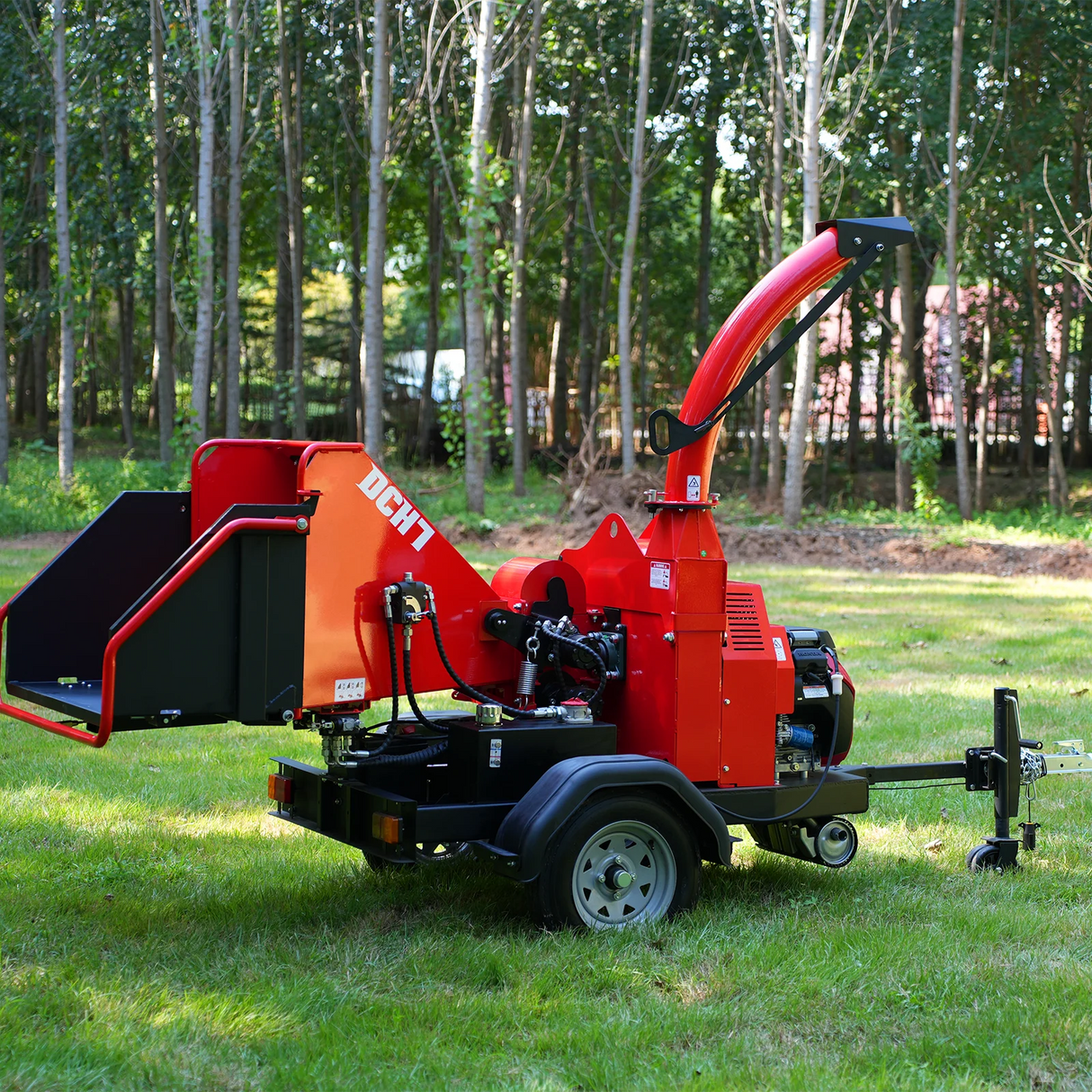 MechMaxx HONDA GX690 22HP 688cc Twin Cylinder Gasoline Engine Powered 7" Hydraulic Feeding Wood Chipper, DCH7