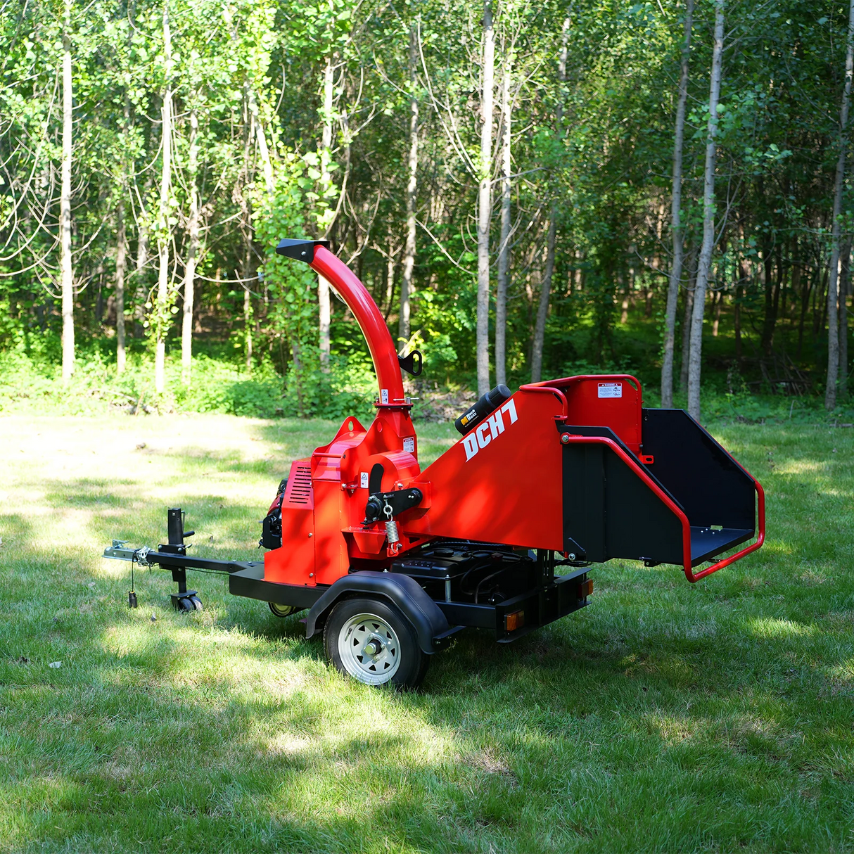 MechMaxx HONDA GX690 22HP 688cc Twin Cylinder Gasoline Engine Powered 7" Hydraulic Feeding Wood Chipper, DCH7