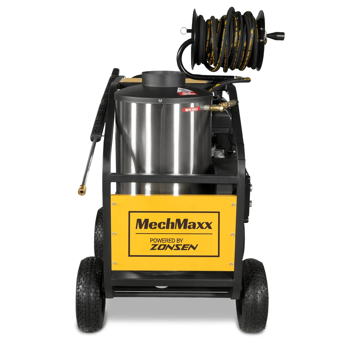 4000 PSI 4 GPM ZONSEN E-Start Engine Hot Water Pressure Washer with Hose Reel, HPW40D