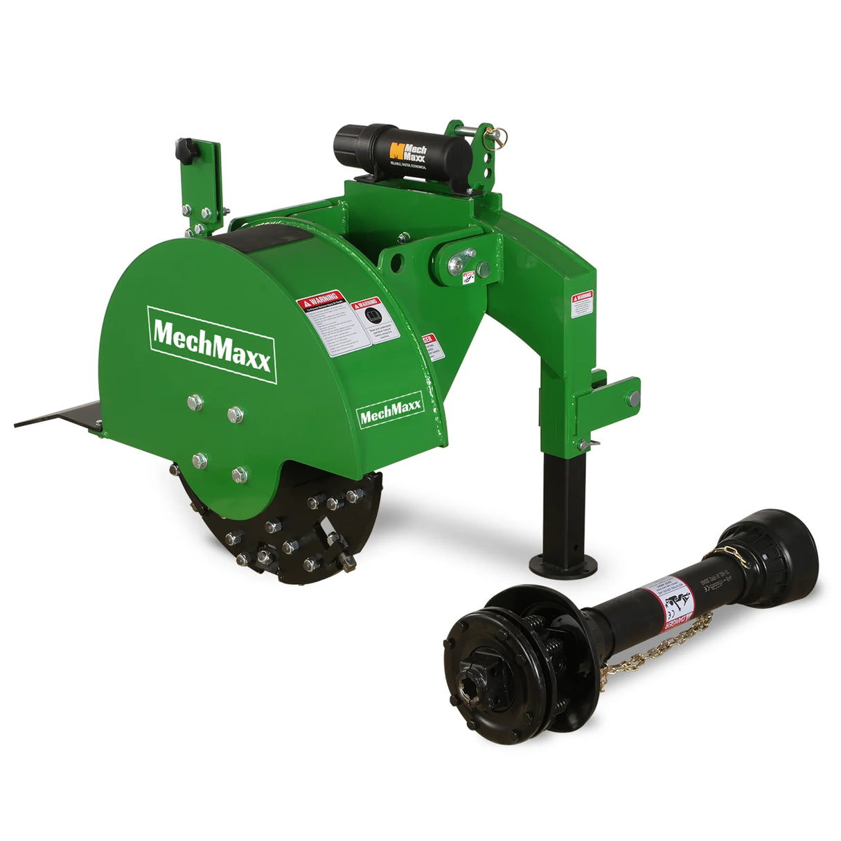 MechMaxx 3-Point PTO Stump Grinder & Wood Chipper Bundle – Green