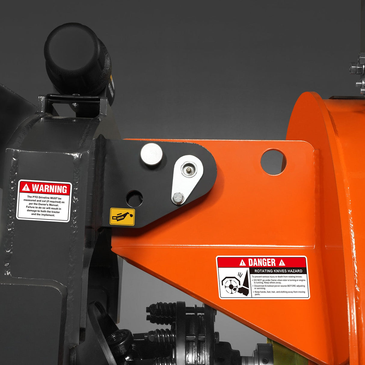 MechMaxx 3-Point PTO Stump Grinder, 30 in Flywheel, 40-100HP, with 44 Carbide Teeth (PTO Shaft Included with Slip Clutch), SG30PRO – Orange
