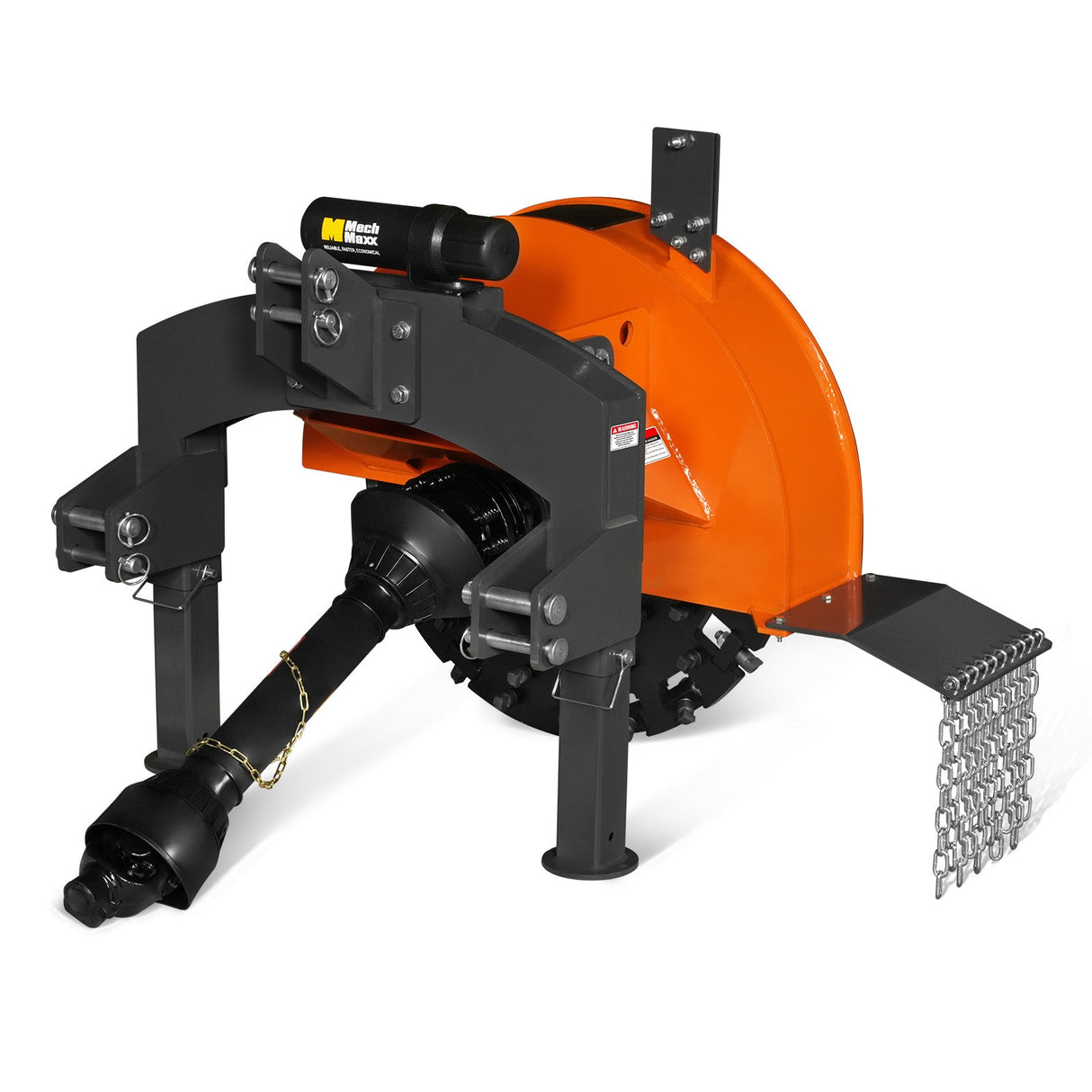 MechMaxx 3-Point PTO Stump Grinder, 30 in Flywheel, 40-100HP, with 44 Carbide Teeth (PTO Shaft Included with Slip Clutch), SG30PRO – Orange