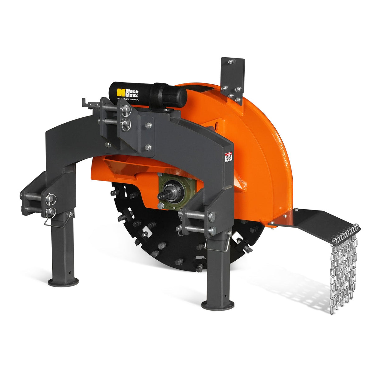 MechMaxx 3-Point PTO Stump Grinder, 30 in Flywheel, 40-100HP, with 44 Carbide Teeth (PTO Shaft Included with Slip Clutch), SG30PRO – Orange