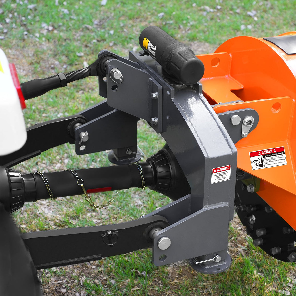 MechMaxx 3-Point PTO Stump Grinder, 30 in Flywheel, 40-100HP, with 44 Carbide Teeth (PTO Shaft Included with Slip Clutch), SG30PRO – Orange