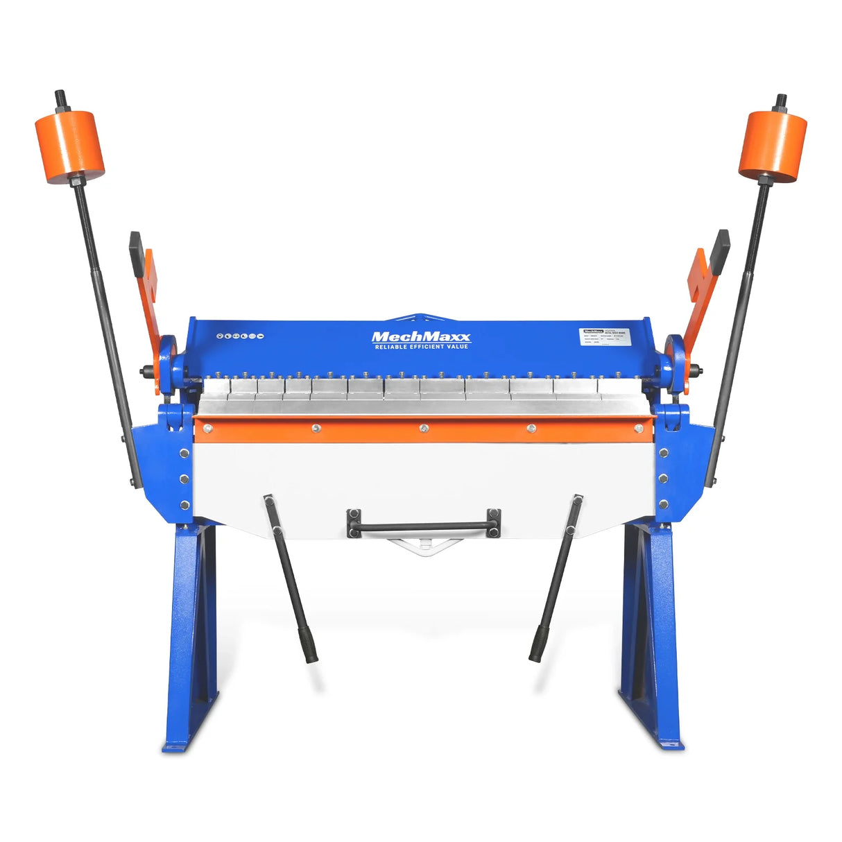 MechMaxx 48” Manual Pan and Box Brake - Heavy Duty, Durable Construction, 12 Gauge Mild Steel, 135° Bending Angle, Individual Bending Fingers" PB4812