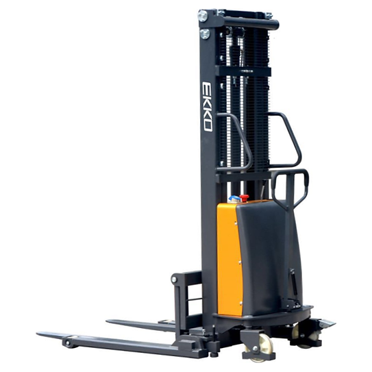 Semi-Electric Straddle Stacker | 3300 lbs Capacity | Lift Height 119.4'' | EKKO EA15B