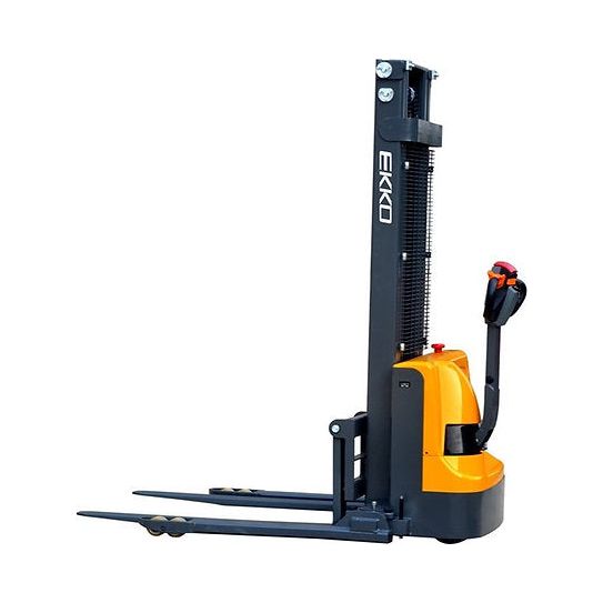Electric Straddle Stacker | 2640 lbs Capacity | Lift Height 138'' | EKKO EB12E-138