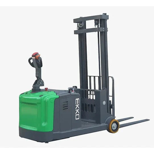 Electric Counterbalanced Walkie Stacker | Lithium | 3300 lbs. |Lift Height 130''| EKKO EK14-130LI