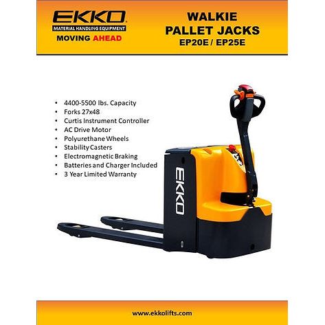 Pallet Jack | Electric Rider | 5500 lbs Capacity | EKKO EP25E
