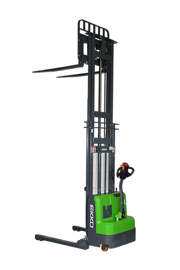 EKKO Lithium Straddle Stacker 3000 lb. Capacity 138" Height, Side Shift EB14CS-138Li